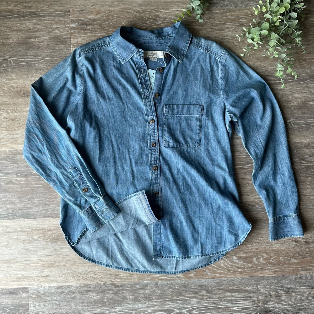 Loft Chambray Pocket Shirt